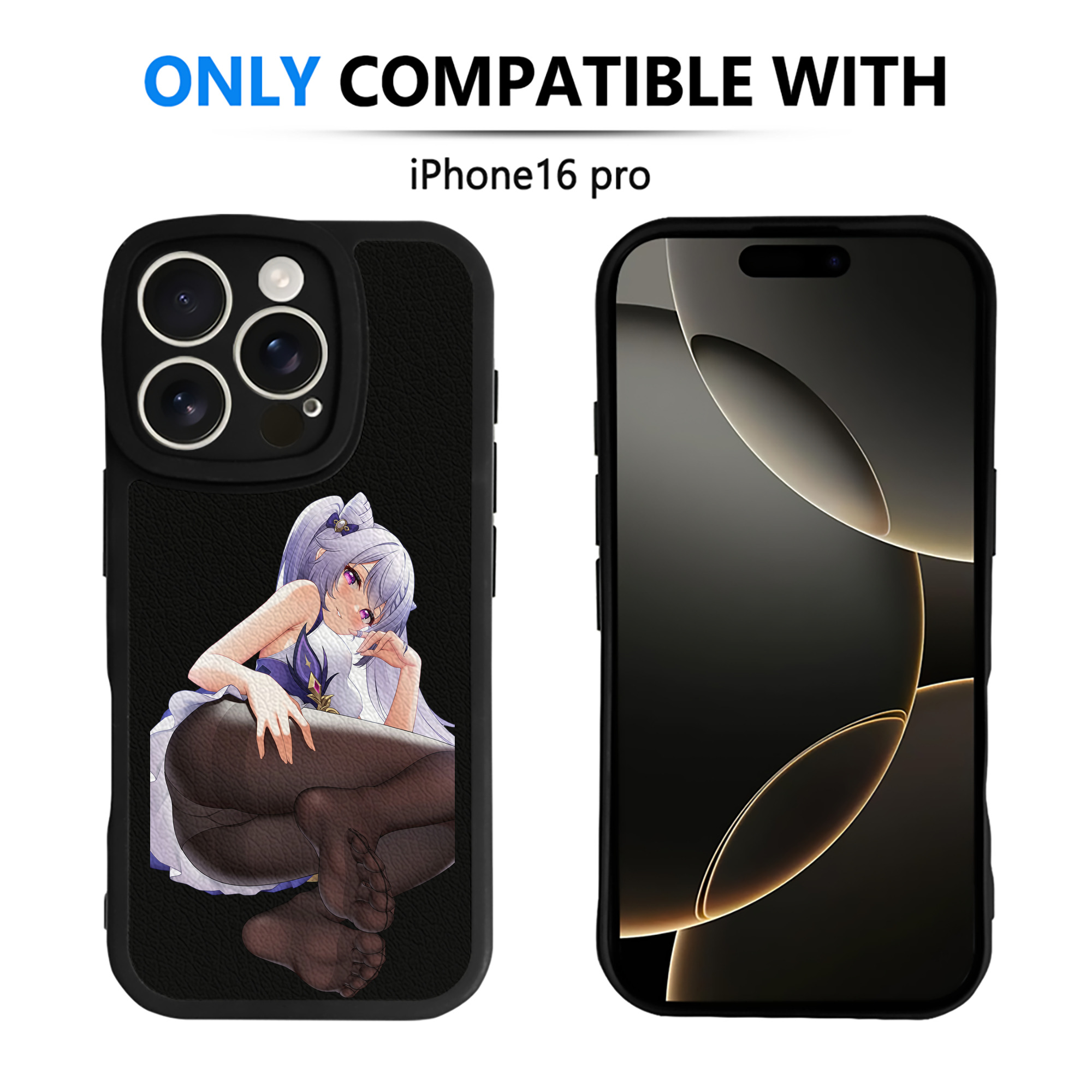 げんし神 刻晴 こくせい genshin Kokusei 【iPhone 16シリーズ対応】シリコンスマホケース（レザー調） 材質：シリコン